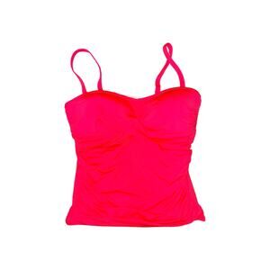 Gibson Latimer Hot Pink Ruched Tankini Top 36D